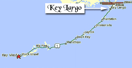 Map of Key Largo