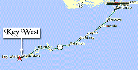 Map of Key West in the Florida Keys - From KeysDirectory.Com